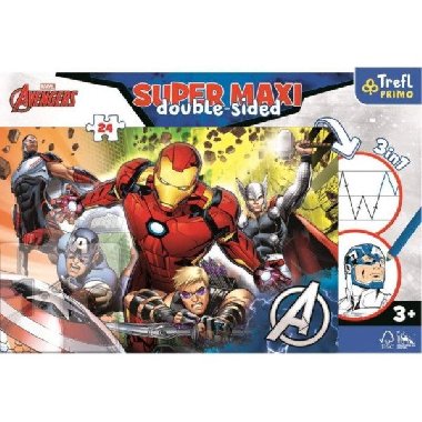 Oboustranné puzzle Avengers SUPER MAXI 24 dílků