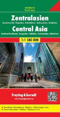 Zentralasien, Central Asia/Stedn Asie,Kazachstn/jih,Kirgi stn,Tadikistn,Turkmenistn,Uzbekistn 1:1,5M/mapa - neuveden