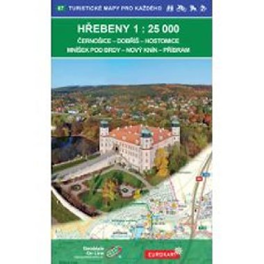 Hřebeny 1:25 000 Turistická mapa - Geodézie On Line