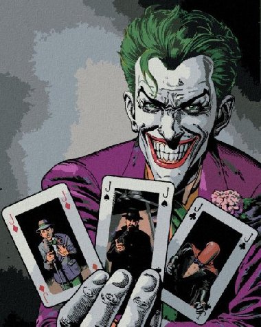 Malování podle čísel 40 x 50 cm Batman - Joker a karty - neuveden