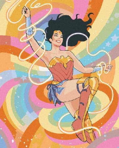 Malování podle čísel 40 x 50 cm Wonder Woman - DÚHOVÁ - neuveden