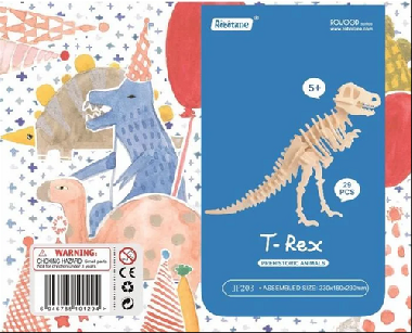Dřevěné 3D puzzle - Tyrannosaurus Rex - neuveden