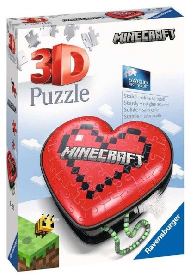 Ravensburger Puzzle 3D Srdce Minecraft 54 dílků - neuveden