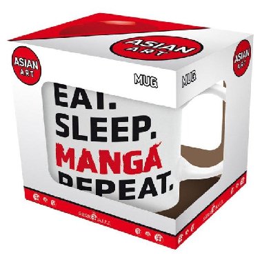 Eat, Sleep, Manga, Repeat keramický hrnek 320 ml - neuveden