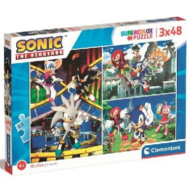 Puzzle Ježek Sonic 3x48 dílků