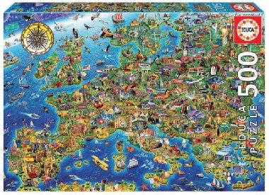 Puzzle Šílená mapa Evropy