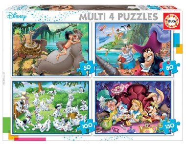 Puzzle Disney pohádky 4v1 - Educa