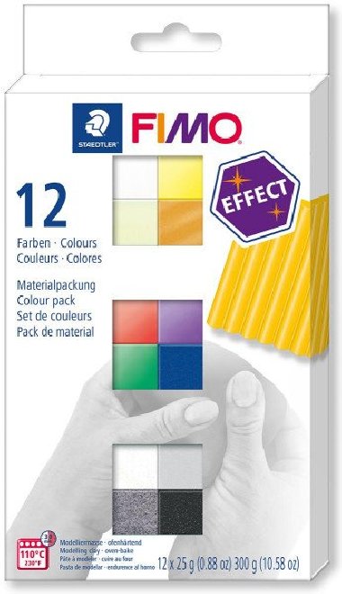 FIMO sada 12 barev x 25 g - Efekt - neuveden, neuveden