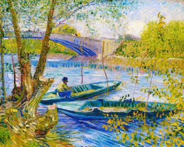 Sada pro křížkové vyšívání - Van Gogh: Rybolov na jaře, Pont de Clichy 32 x 40 cm - neuveden, neuveden