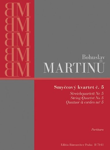 Smyčcový kvartet č. 5 - Bohuslav Martinů