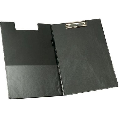 Uzavíratelné PVC desky s klipem A4 - černé - neuveden, neuveden