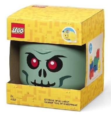 LEGO úložná hlava (velikost L) - zelený kostlivec - neuveden