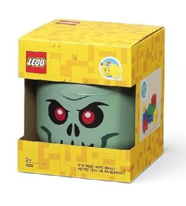 LEGO úložná hlava (velikost S) - zelený kostlivec - neuveden