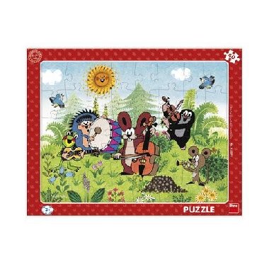 Deskové puzzle Krtek a kapela 40 dílků - neuveden