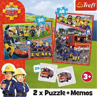 Trefl Puzzle Požárník Sam / 30+48 dílků+pexeso