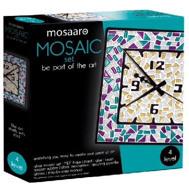 MOSAARO Sada na výrobu mozaiky - Hodiny čtvercové - neuveden