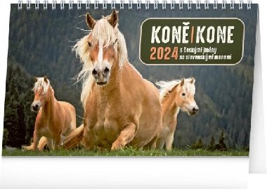 Koně 2024 - stolní kalendář - Presco