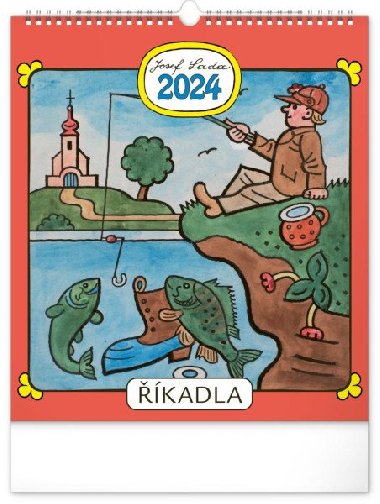 Kalendář 2024 nástěnný: Josef Lada - Říkadla, 30 × 34 cm - Presco