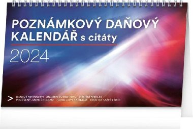 Poznámkový daňový kalendář s citáty 2024 - stolní kalendář - Presco
