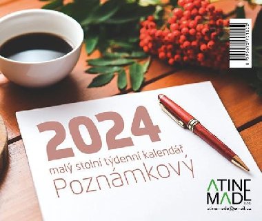Kalend 2024 Poznmkov, stoln, tdenn, 150 X 130 mm - neuveden
