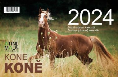 Kalendář 2024 Koně, stolní, týdenní, 225 x 150 mm - neuveden