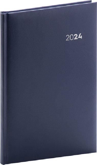 Diář 2024: Balacron - modrý tmavě, týdenní, 15 × 21 cm - neuveden