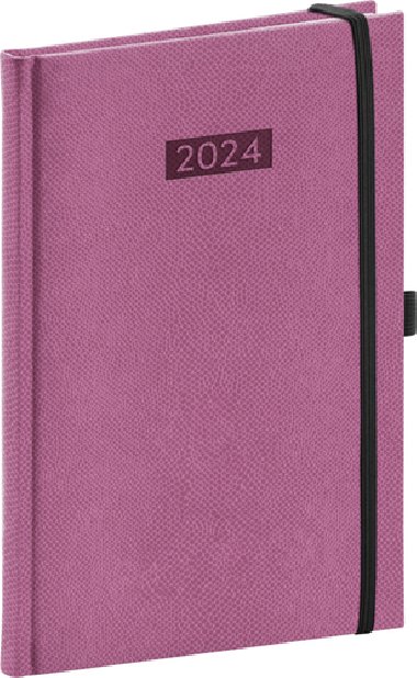 Diář 2024: Diario - růžový, týdenní, 15 × 21 cm - neuveden