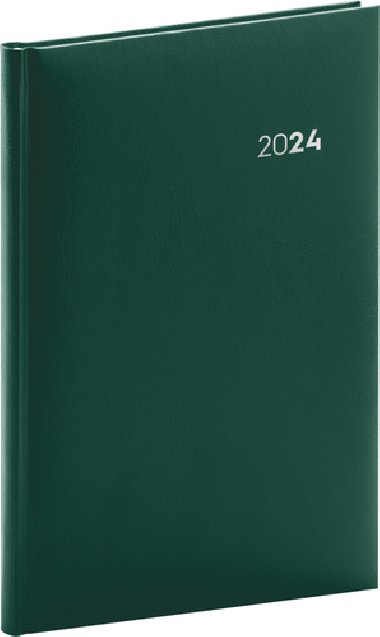 Diář 2024: Balacron - zelený, týdenní, 15 × 21 cm - neuveden