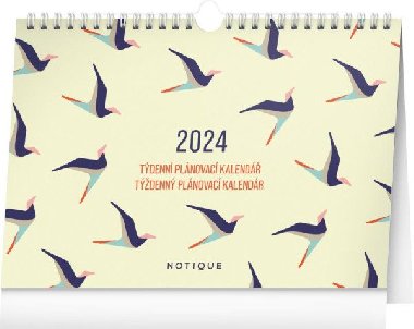 Kalend 2024 stoln: Ptci, plnovac s hkem, 30  21 cm - Presco