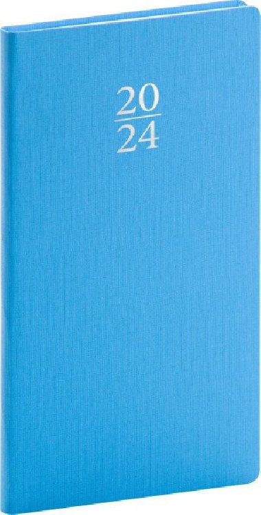 Diář 2024: Capys - modrý, kapesní, 9 × 15,5 cm - Presco