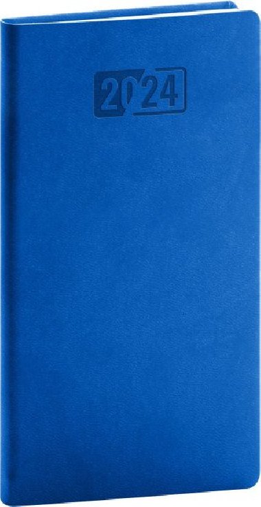 Diář 2024: Aprint - modrý, kapesní, 9 × 15,5 cm - Presco