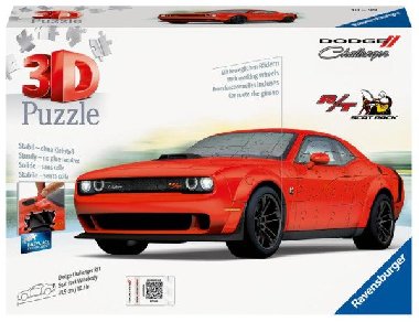Ravensburger Puzzle 3D - Dodge Challenger R/T Scat Pack Widebody108 dílků - neuveden
