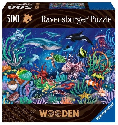 Ravensburger Puzzle - Podmořský svět 500 dílků, dřevěné - neuveden
