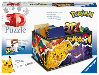 Ravensburger Puzzle 3D - Úložná krabice Pokémon 216 dílků - neuveden