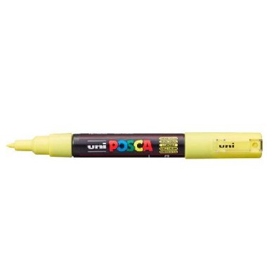Posca akrylový popisovač PC-1M, 0,7 - 1 mm, pastelově žlutá (s extra tenkým hrotem) - neuveden