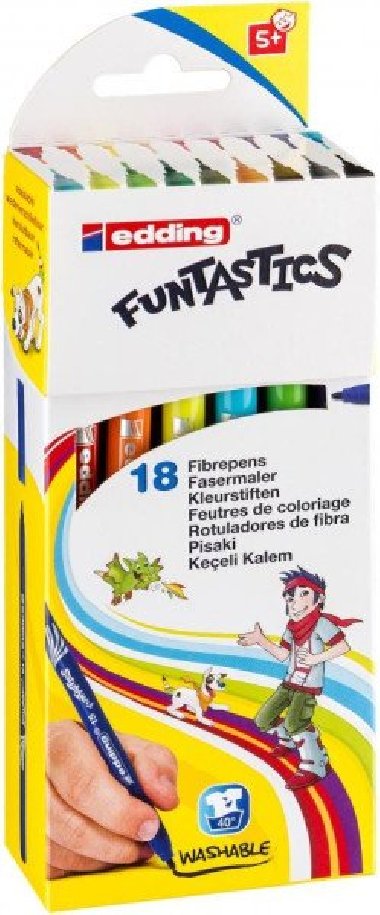 Edding Dětský popisovač Funtastics na textil 17, sada 5 barev - neuveden