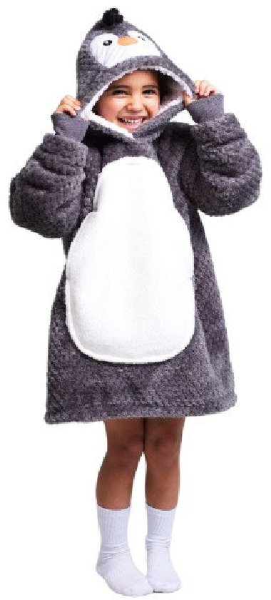 Cozy Noxxiez mikinová deka pro děti 3-6 let - Tučňák - neuveden