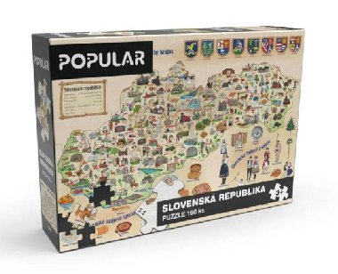 Popular Puzzle Mapa Slovenska 160 dílků - neuveden