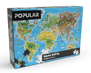 Popular Puzzle Mapa světa 160 dílků (CZ) - neuveden