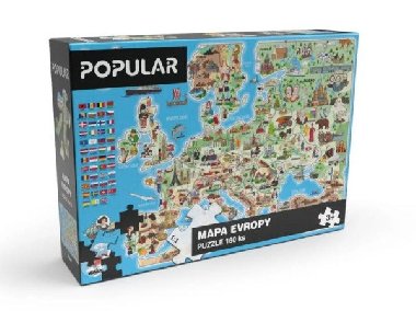 Popular Puzzle Mapa Evropy 160 dílků - neuveden