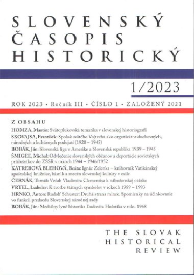Slovenský časopis historický 1/2023