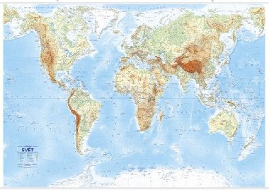Svt - stty a relif 1 : 26 000 000 - Kartografie