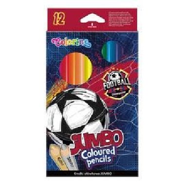 Colorino Pastelky trojhranné JUMBO - Fotbal (12 barev) - neuveden