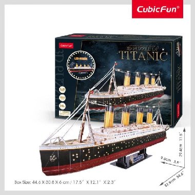 Puzzle 3D LED - Titanic 266 dílků - neuveden