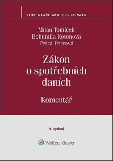 Zkon o spotebnch danch Koment - Milan Tomek; Bohumila Kotenov; Petra Petrov