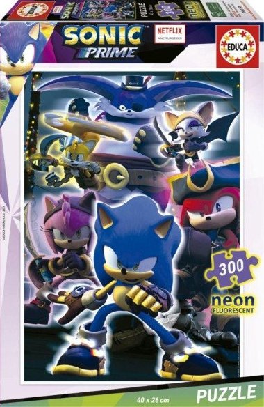Puzzle svítící Sonic Prime 300 dílků - Educa