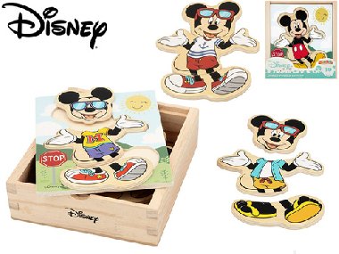 Obleč Mickeyho Vkládačka dřevěná - Walt Disney
