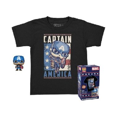 Funko pocket POP & Tee: Marvel - Captain America (velikost XL) - neuveden