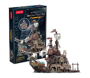 Puzzle 3D Pirátský přístav Tortuga 218 dílků - neuveden