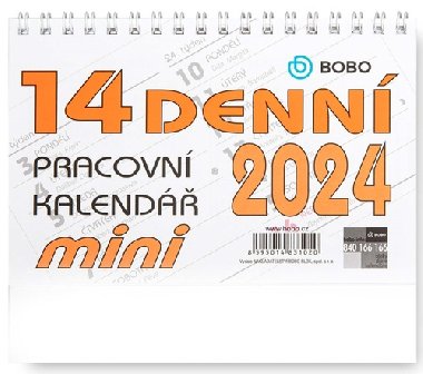 Pracovn mini 14denn 2024 - stoln kalend - Bobo Blok